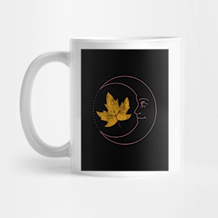 Moon and a Leaf Mug